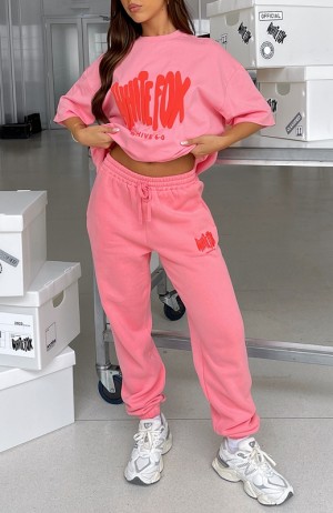 Women's White Fox Archive 6.0 Sweatpants Pink | PGCH-93426