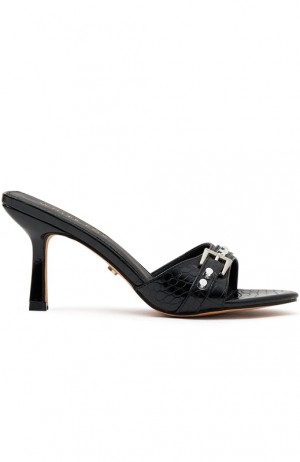 Women's White Fox Dalston Heels Black | YJKE-52471