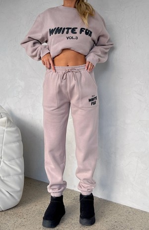 Women's White Fox Offstage Sweatpants Grey | JRLY-62850