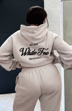 Women's White Fox Season 7 Oversized Hoodie Grey | QKMX-02593