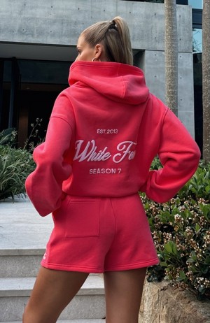 Women's White Fox Season 7 Oversized Hoodie Pink | KVJW-36890