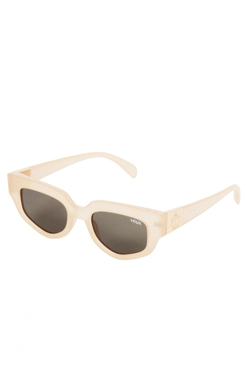 Women's White Fox Amalfi Sunglasses Brown | MQBK-05369