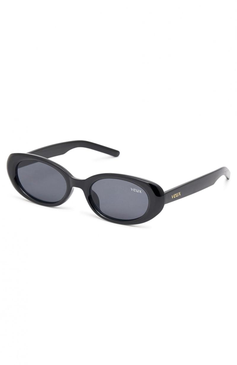 Women's White Fox Amalie Sunglasses Black | JOSP-94718