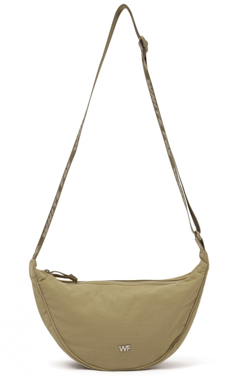 Women's White Fox Bestie  Crossbody Bag Beige | WVOQ-01426