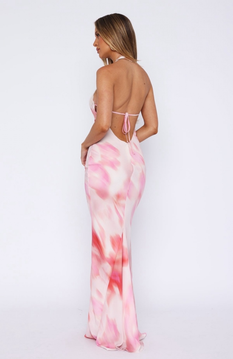 Women's White Fox Beyond The Stars Maxi Dress Pink | BPLW-84625