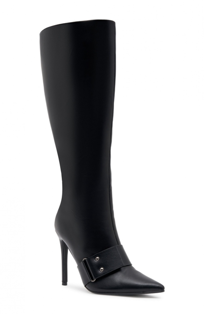 Women's White Fox Brooklyn Knee High Boots Black | GRHS-95072