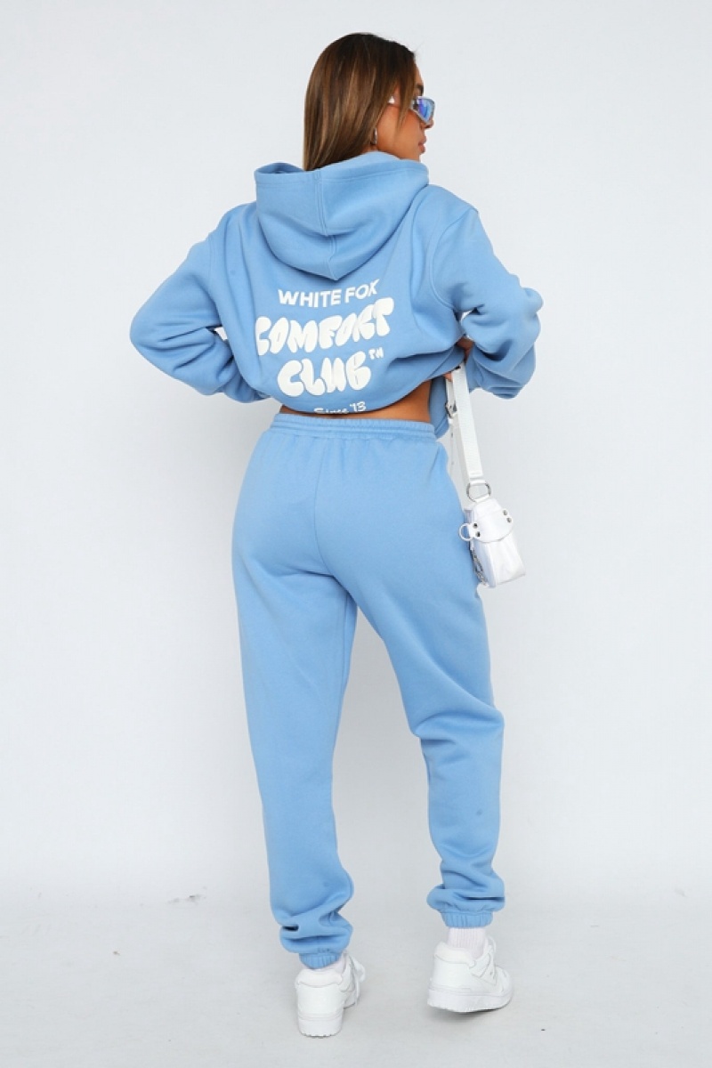 Women's White Fox Comfort Club Sweatpants Blue | GOCW-65341