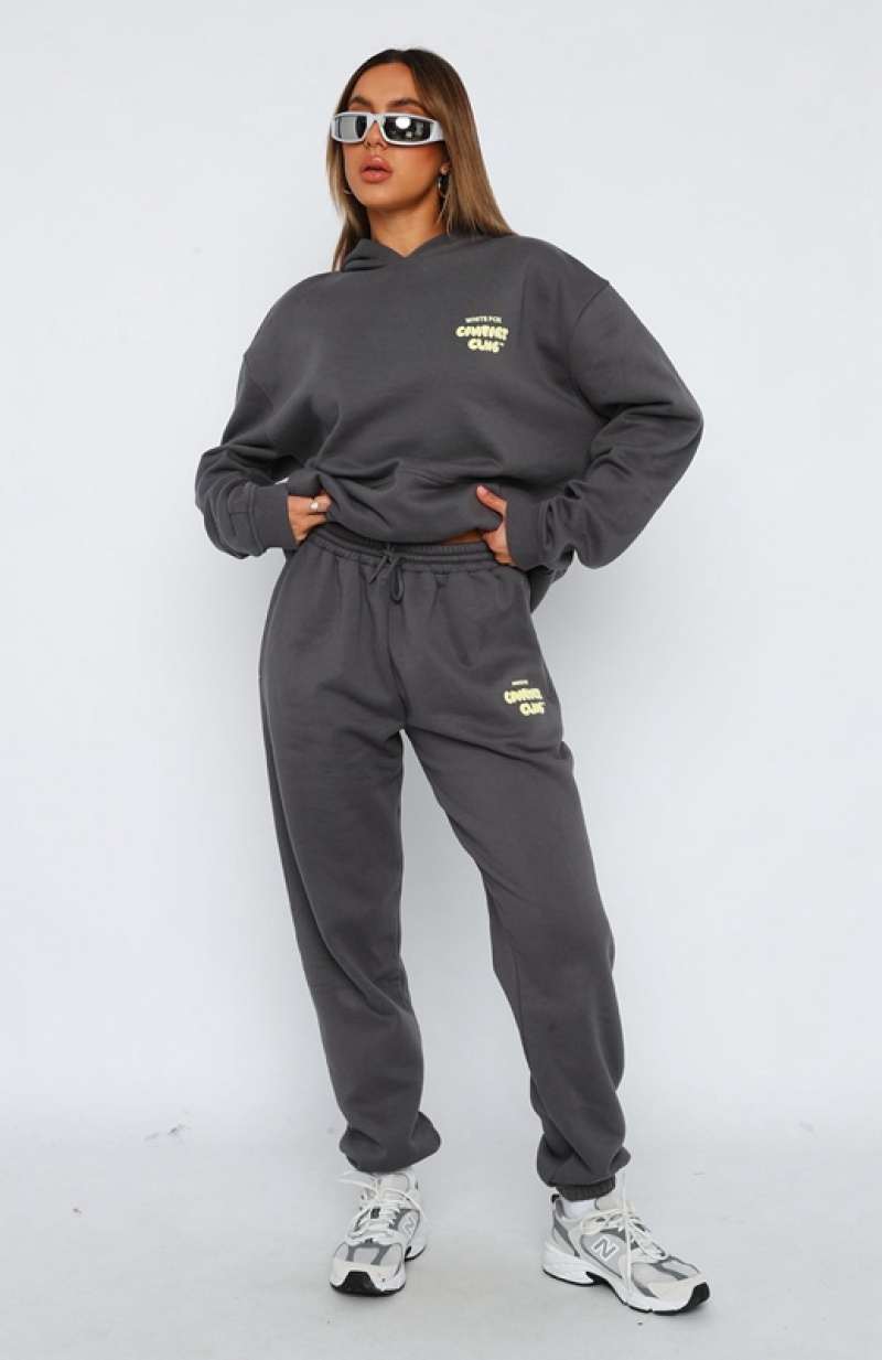 Women's White Fox Comfort Club Sweatpants Grey | SYJC-87152