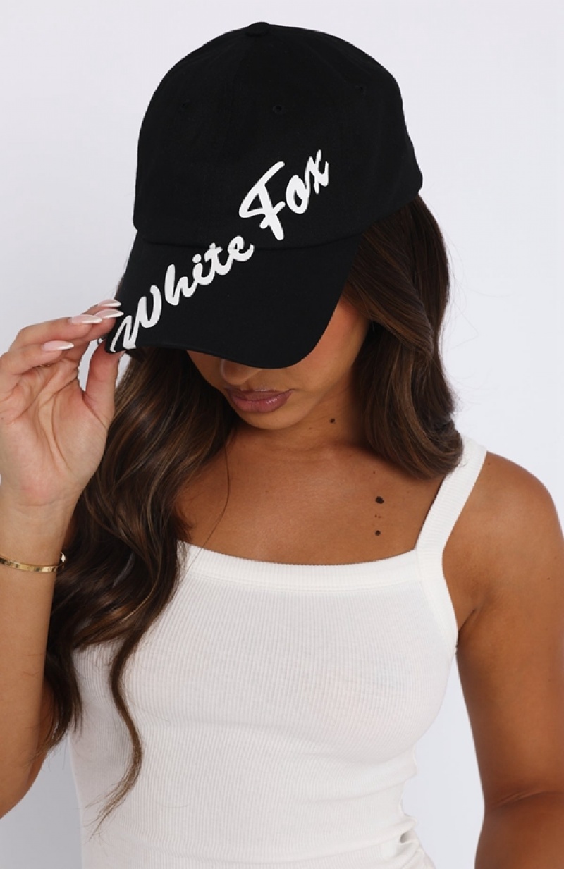 Women's White Fox Deepest Desires Hats Black | KZCD-27514