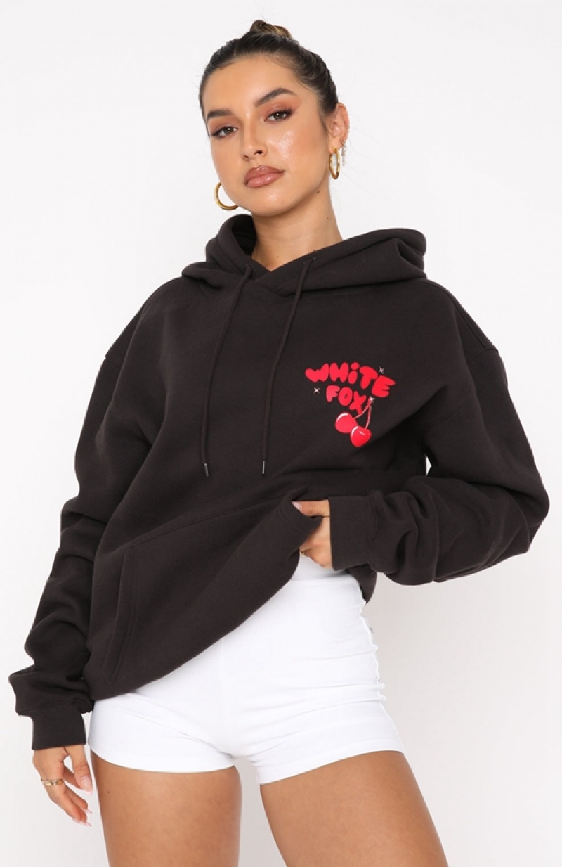 Women's White Fox Don't Waste Time Hoodie Grey | ONDY-86075