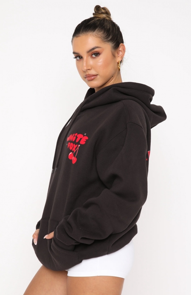 Women's White Fox Don't Waste Time Hoodie Grey | ONDY-86075