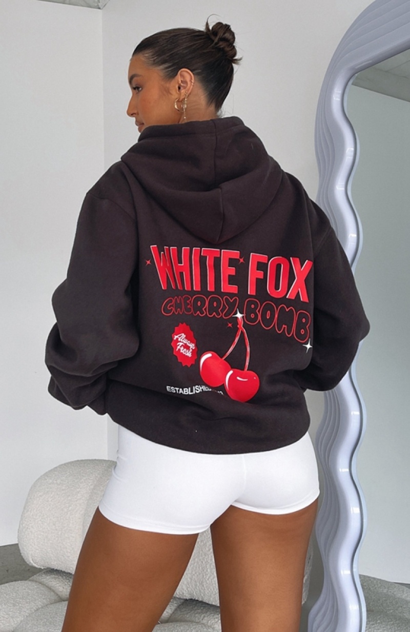 Women\'s White Fox Don\'t Waste Time Hoodie Grey | ONDY-86075