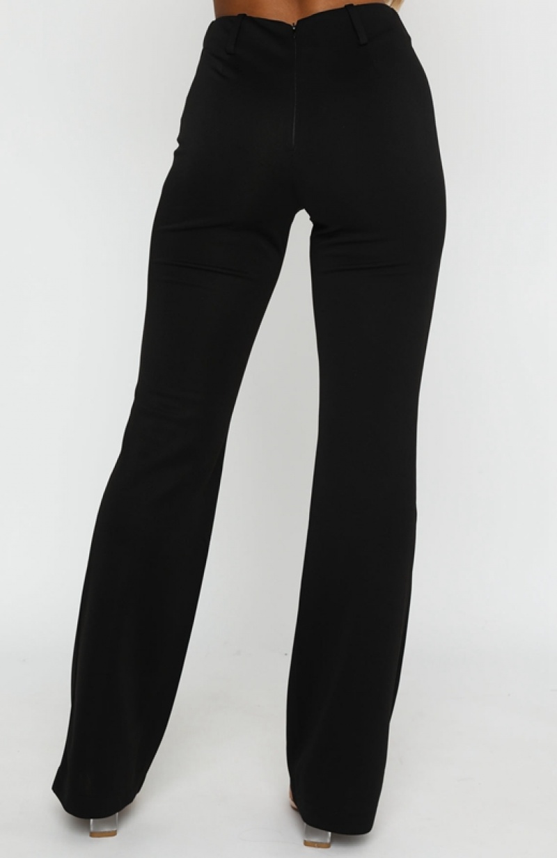 Women's White Fox Fearless Pants Black | BSUH-30258