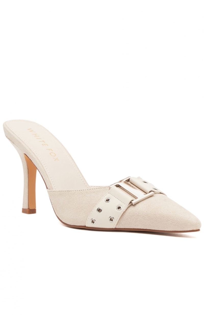 Women's White Fox Fitzroy Heels Beige | WQZR-54917