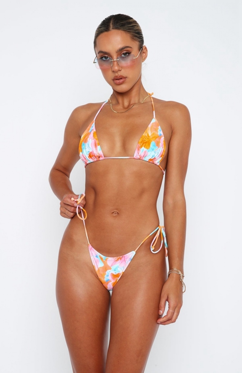 Women's White Fox Golden Hour Bikini Tops Orange | VQMR-42351