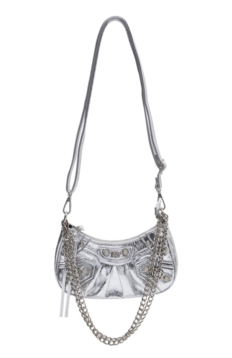 Women's White Fox Harlow  Bags Silver | YZRB-92573