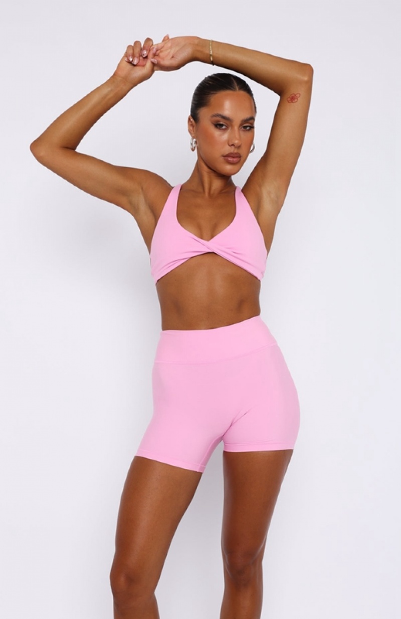 Women's White Fox High Definition Sports Bra Pink | MJTC-18027