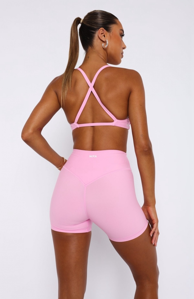 Women's White Fox High Definition Sports Bra Pink | MJTC-18027