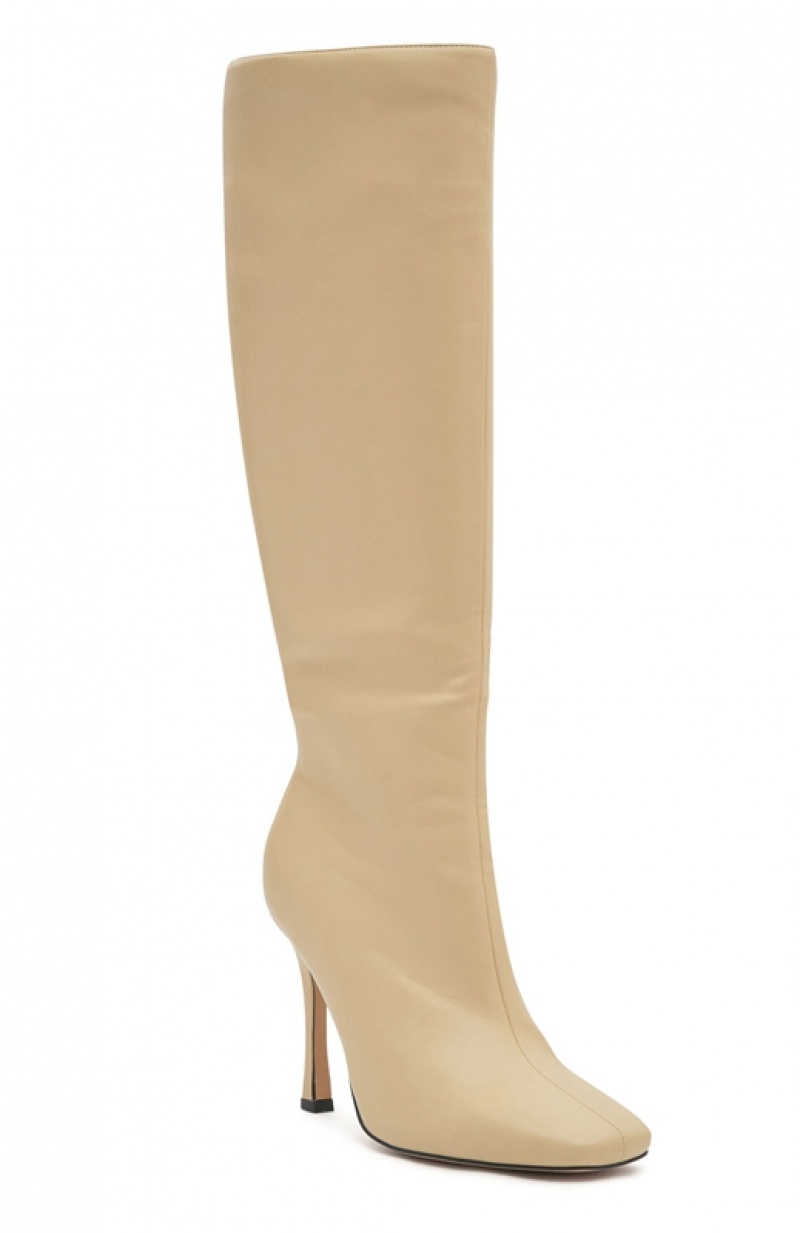 Women's White Fox Jax Knee High Boots Beige | EBCP-81495