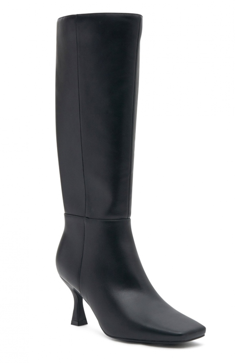 Women's White Fox Johnson Knee High Boots Black | AQHO-43920