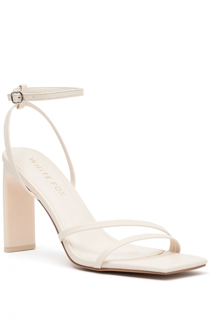 Women's White Fox Laurel Heels Beige | TEFA-74629