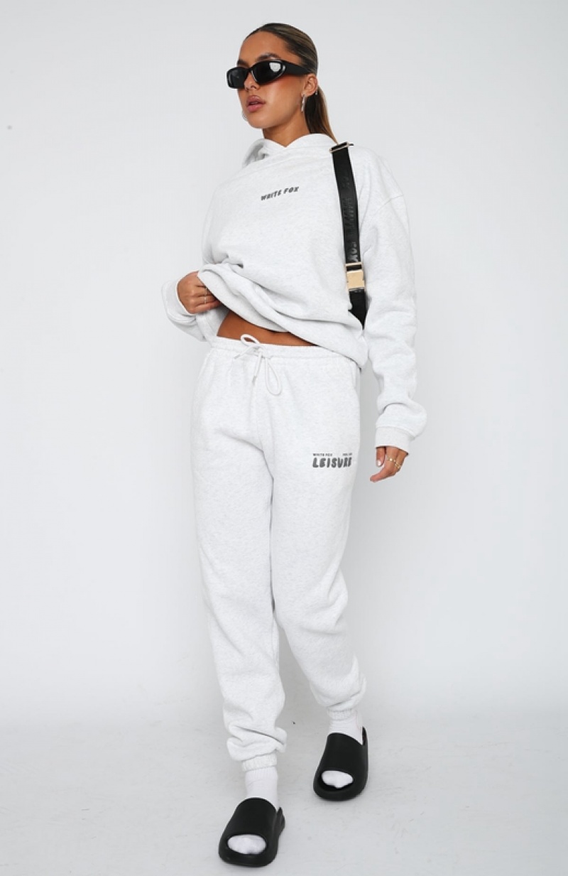 Women's White Fox Leisure Series Sweatpants Grey | PDWR-45602