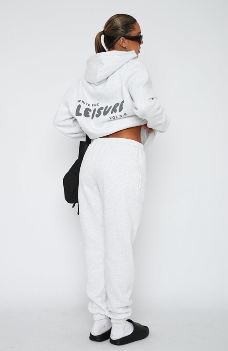 Women's White Fox Leisure Series Sweatpants Grey | PDWR-45602