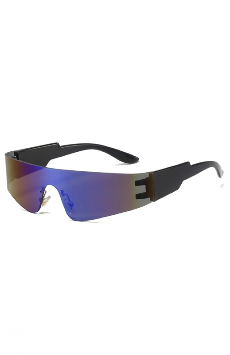 Women's White Fox Leon Sunglasses Black | HUCV-06724