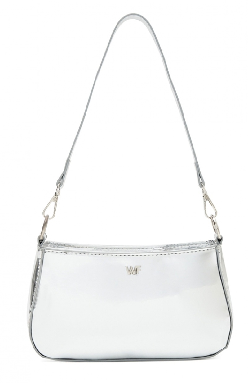 Women's White Fox Lucid Shoulder Shoulder Bags Silver | FXAH-24873