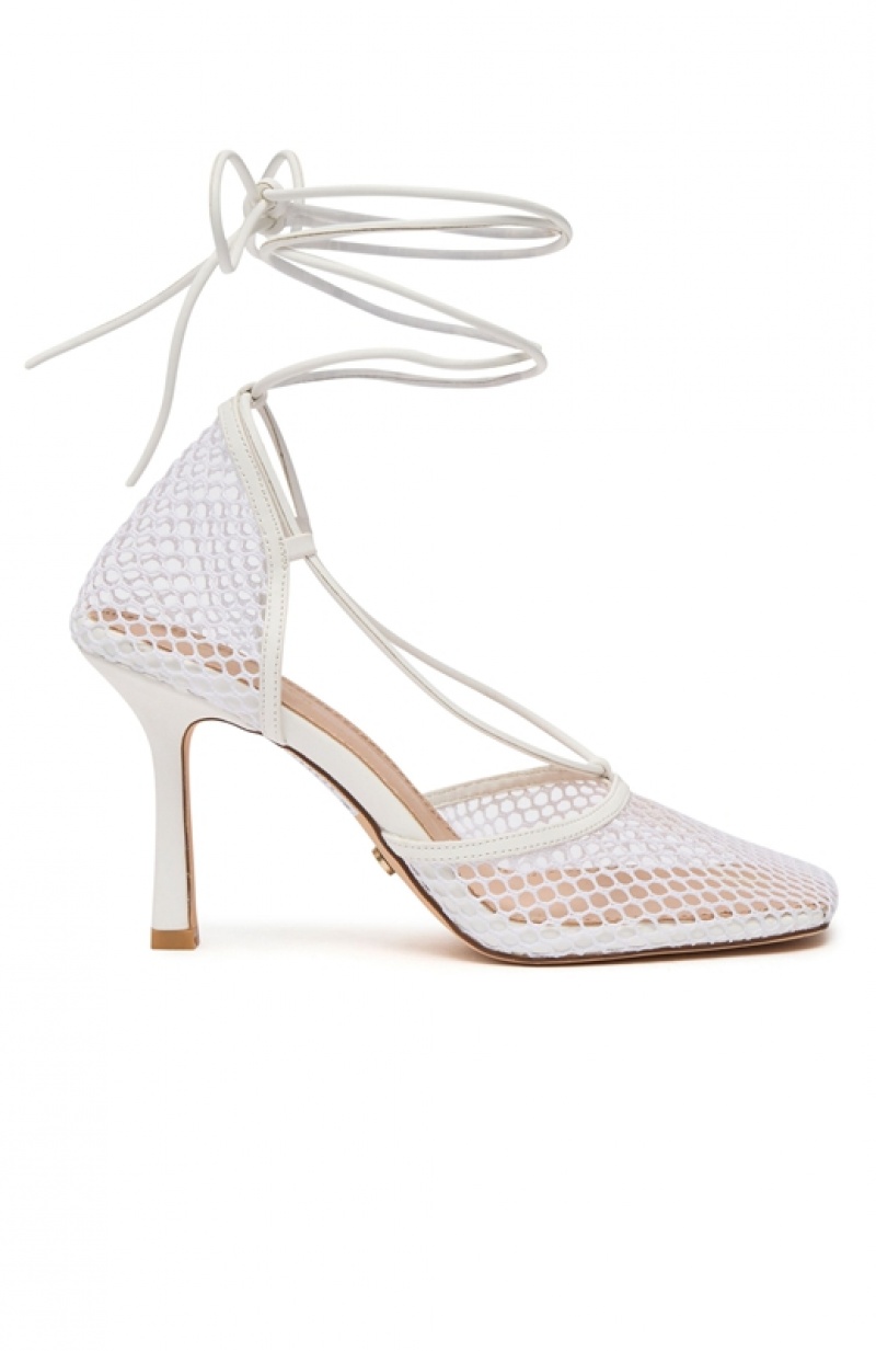 Women's White Fox Martha Heels White | LOMA-56139