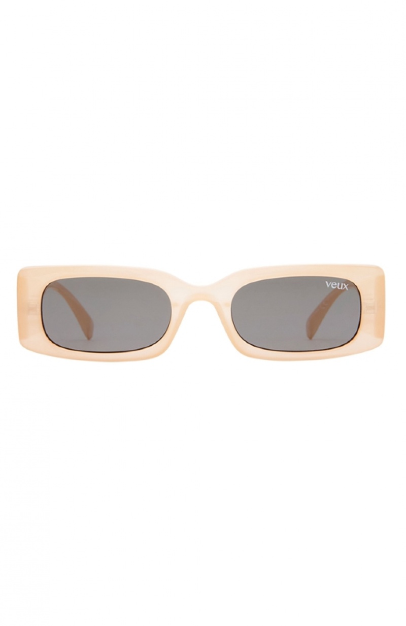 Women's White Fox Milan Sunglasses Brown | WALO-63507