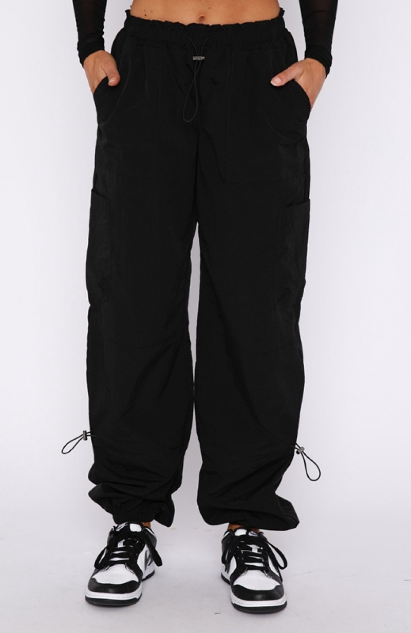 Women's White Fox Never Blend In Pants Black | AQOT-87593