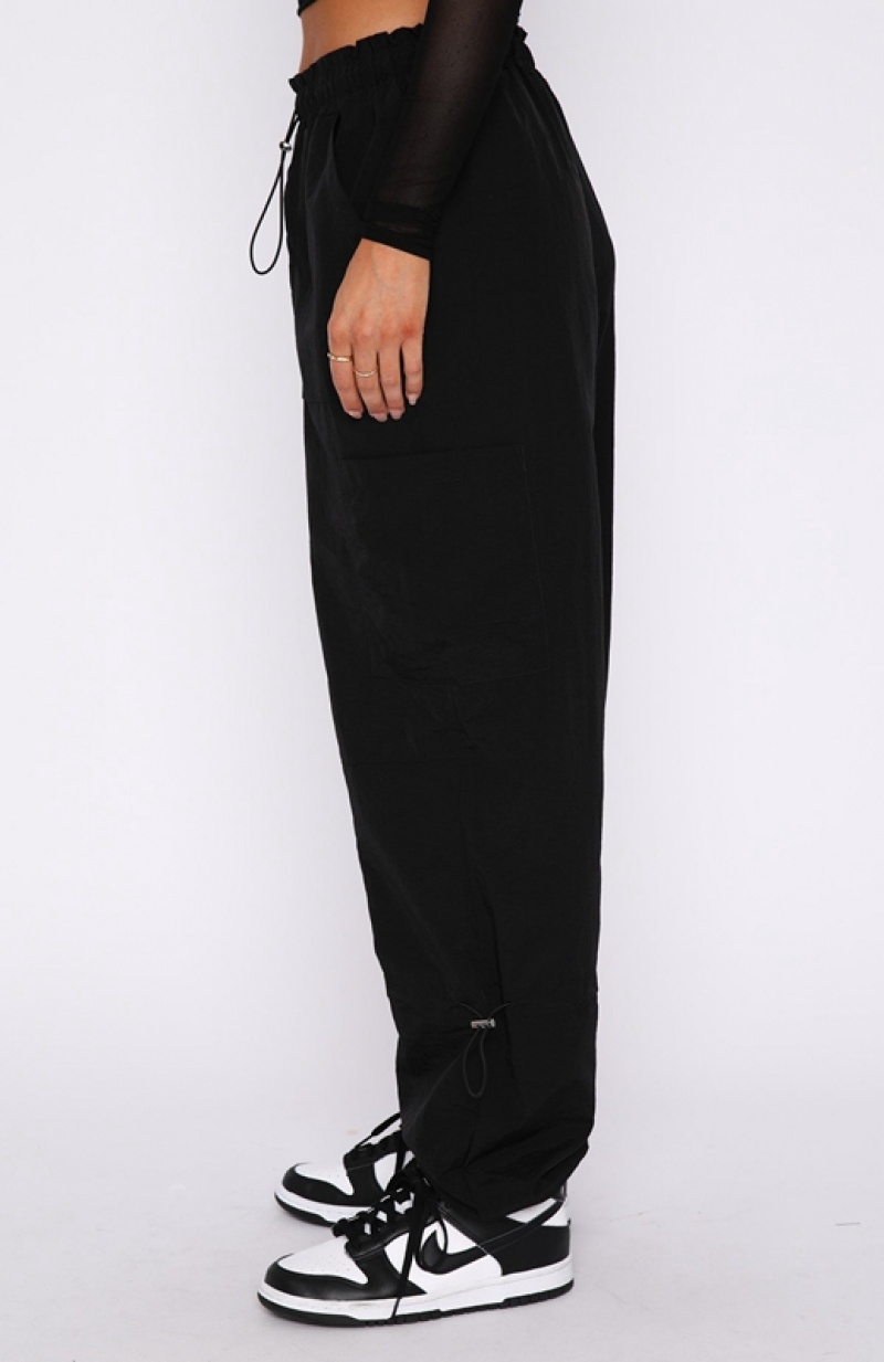 Women's White Fox Never Blend In Pants Black | AQOT-87593