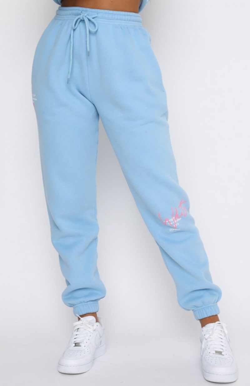 Women's White Fox New Story Sweatpants Blue | GJXO-35810