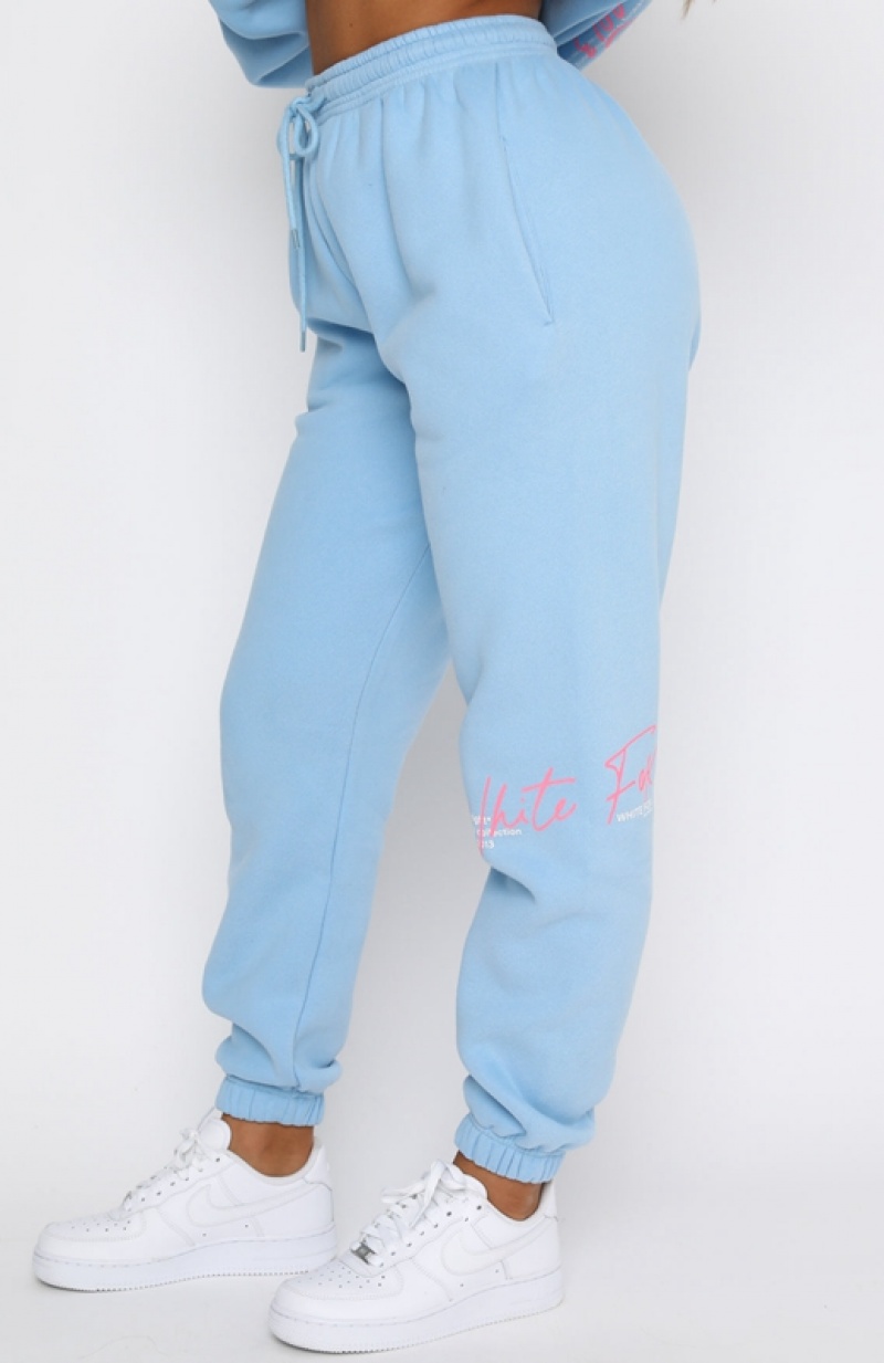 Women's White Fox New Story Sweatpants Blue | GJXO-35810