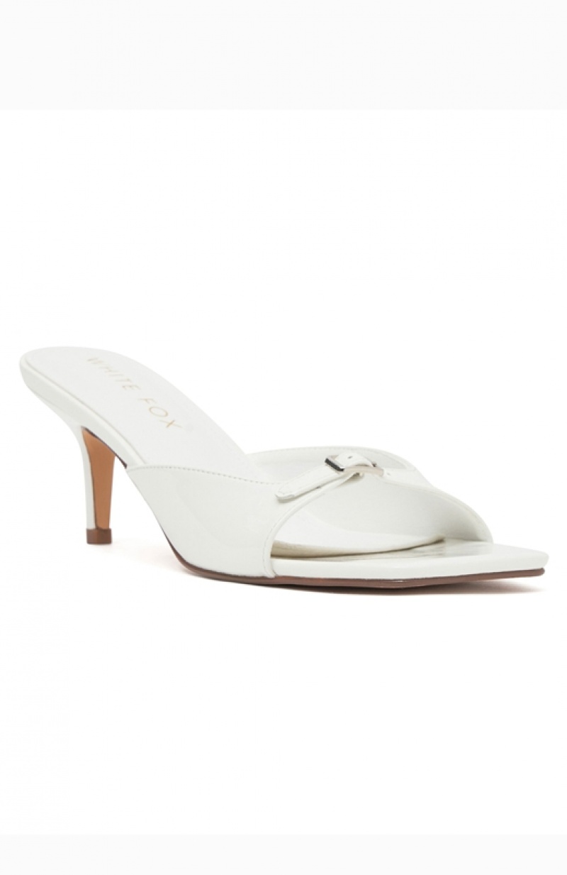 Women's White Fox Nico Heels White | JBPD-37184