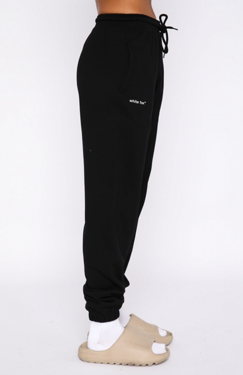 Women's White Fox Not An Issue Sweatpants Black | QPDZ-09561