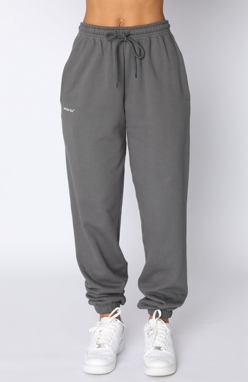 Women's White Fox Not An Issue Sweatpants Grey | IMHZ-34851