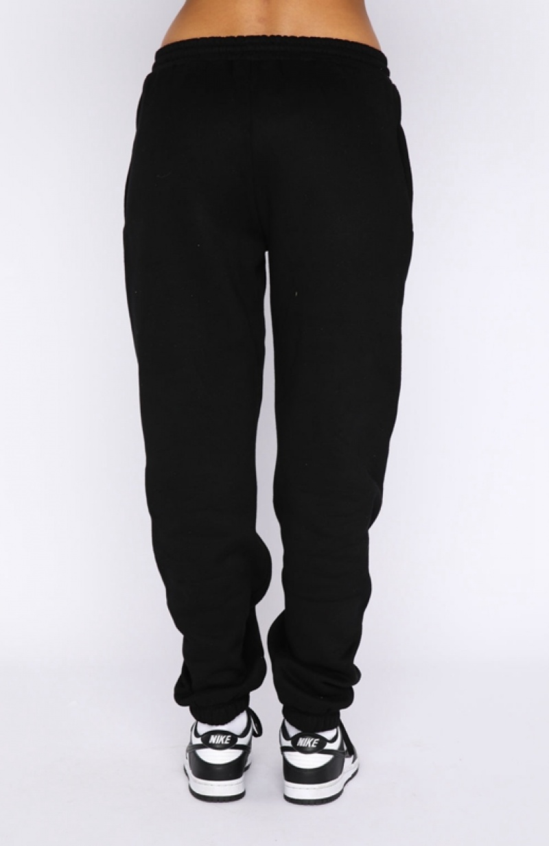 Women's White Fox Project 5 Sweatpants Black | HNSD-83921