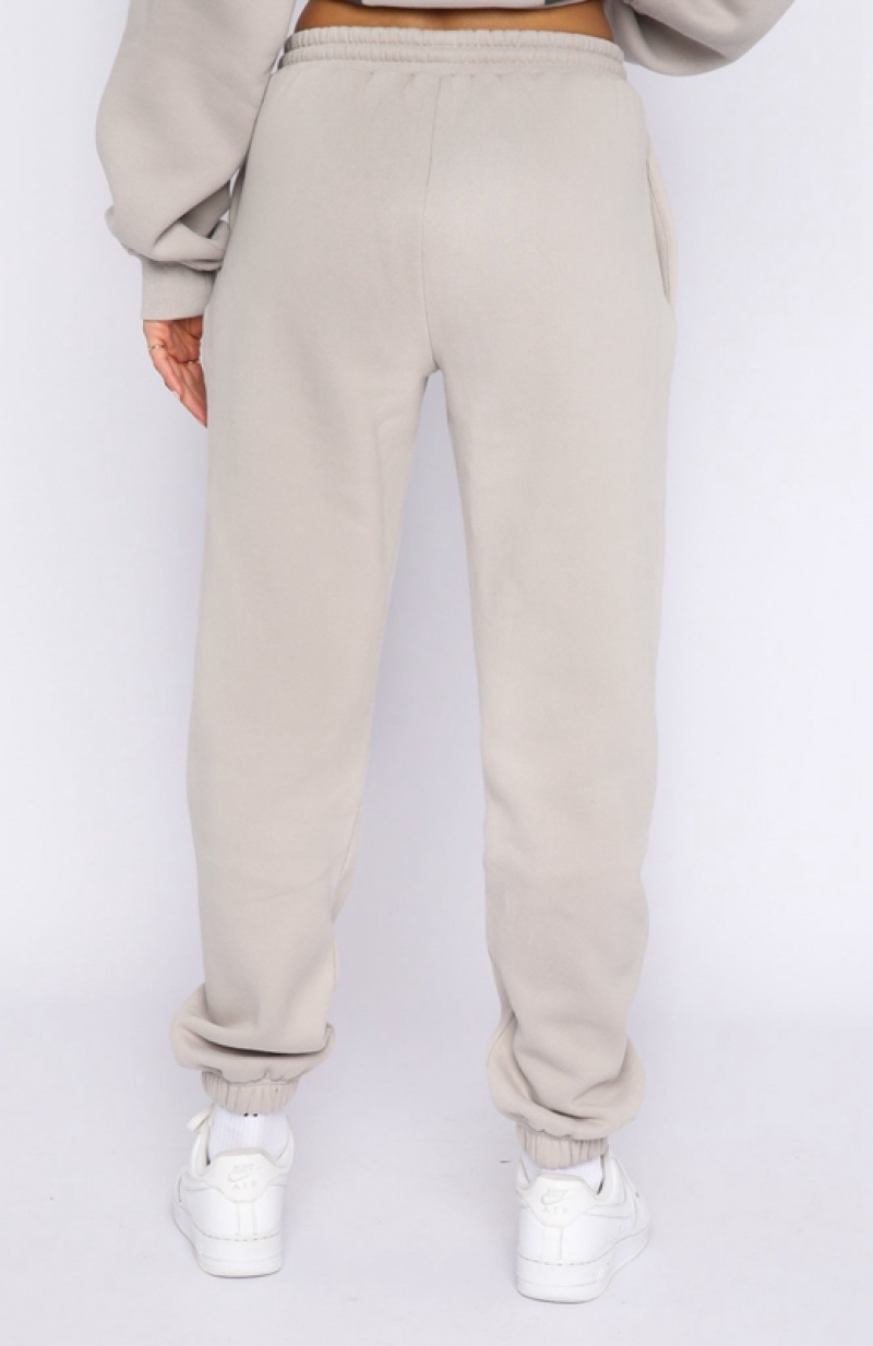 Women's White Fox Project 5 Sweatpants Grey | BTIF-95674