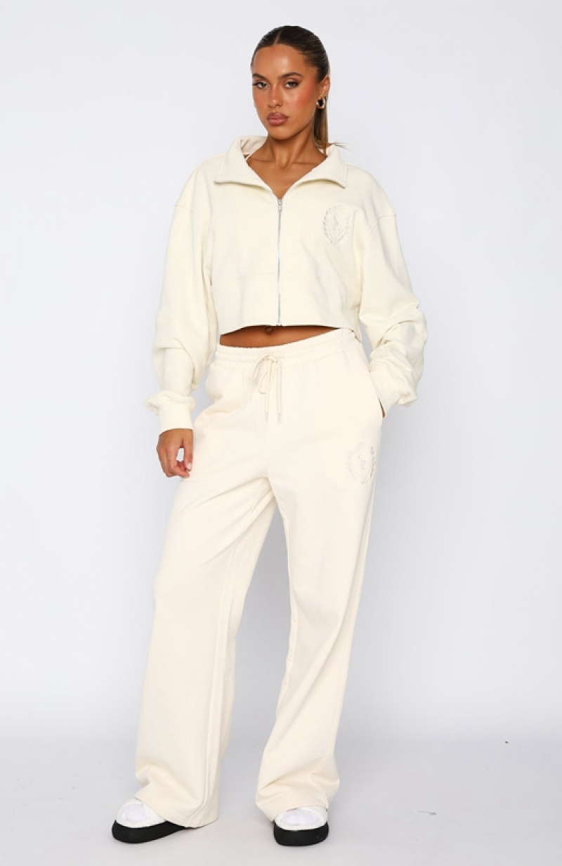 Women's White Fox Richie Sweatpants White | SVDH-63081