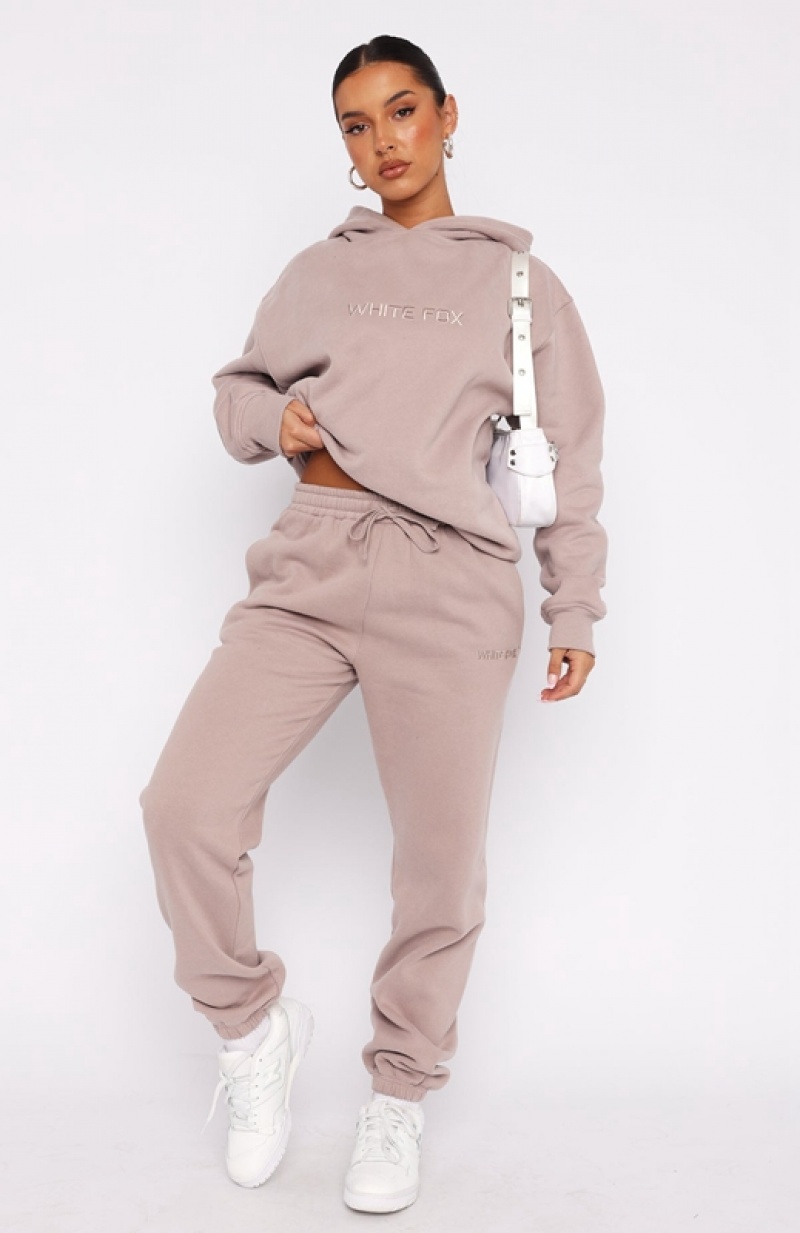 Women's White Fox Stay Lifted Sweatpants Grey | FCWB-05264