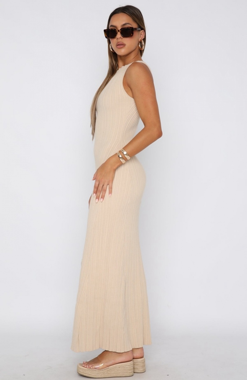 Women's White Fox Tami Maxi Dress Cream | VYMQ-47862