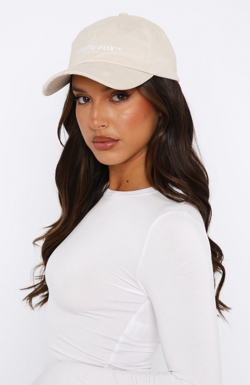 Women's White Fox Turn My Way Hats Beige | ZRFY-34021