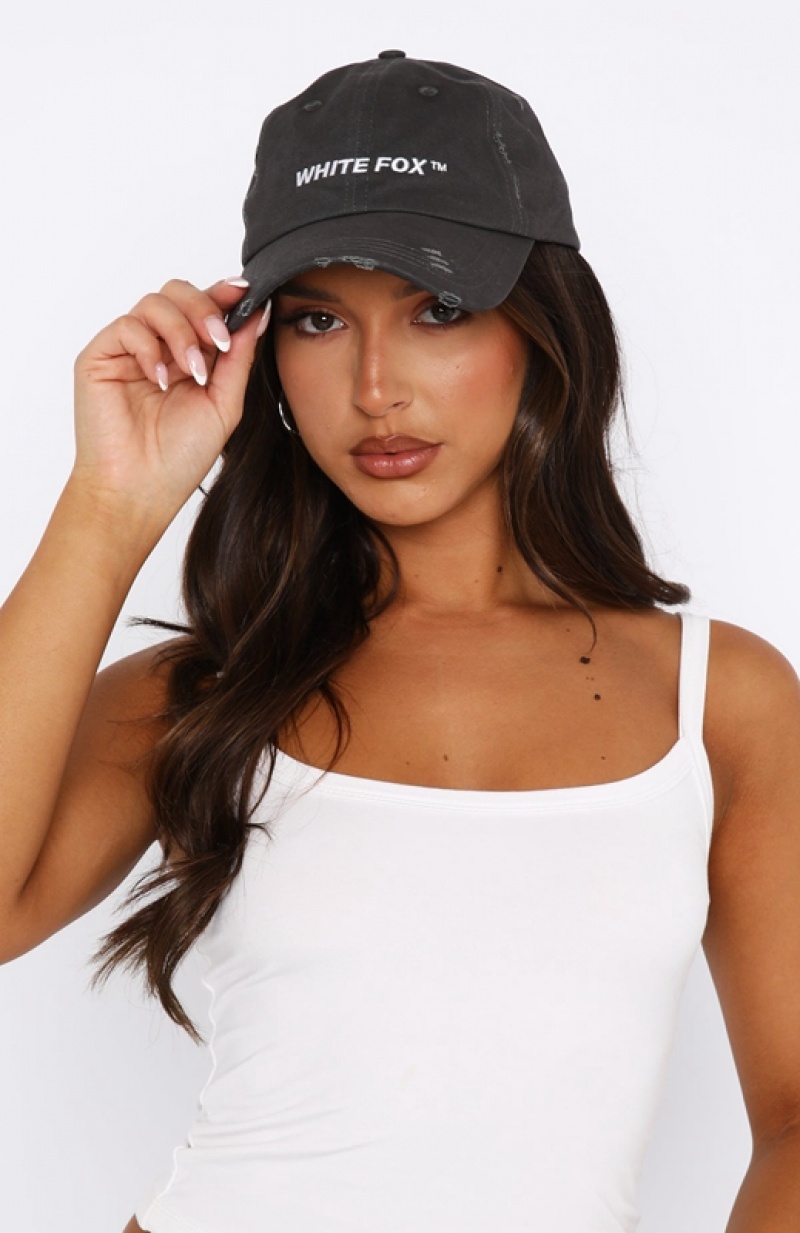 Women's White Fox Turn My Way Hats Grey | DGAL-20463