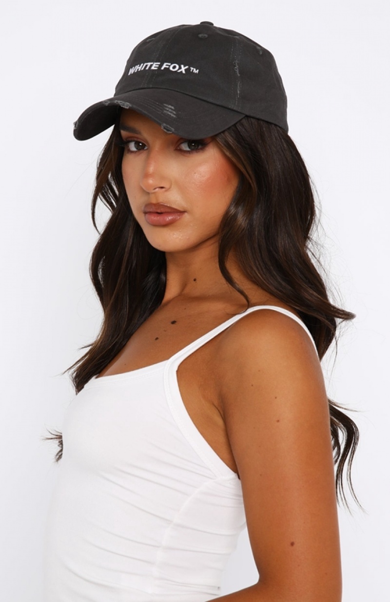 Women's White Fox Turn My Way Hats Grey | DGAL-20463