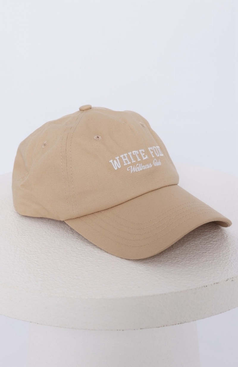 Women's White Fox Wellness Club Hats Brown | GFPW-70968