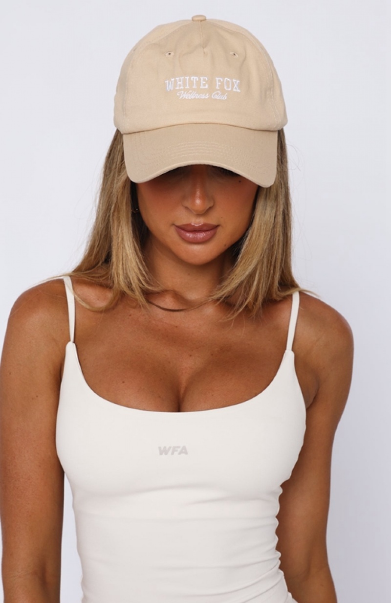 Women's White Fox Wellness Club Hats Brown | GFPW-70968