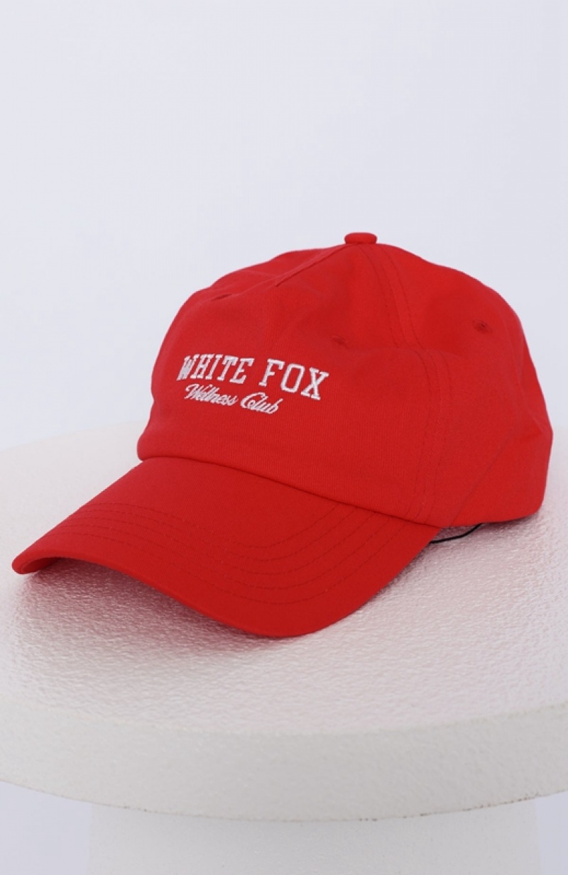 Women's White Fox Wellness Club Hats Red | XSNK-26841